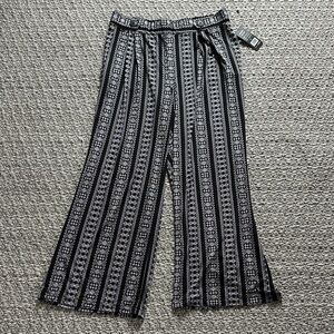 BRAND NEW Robert Louis Monochrome Striped Wide Leg Pants